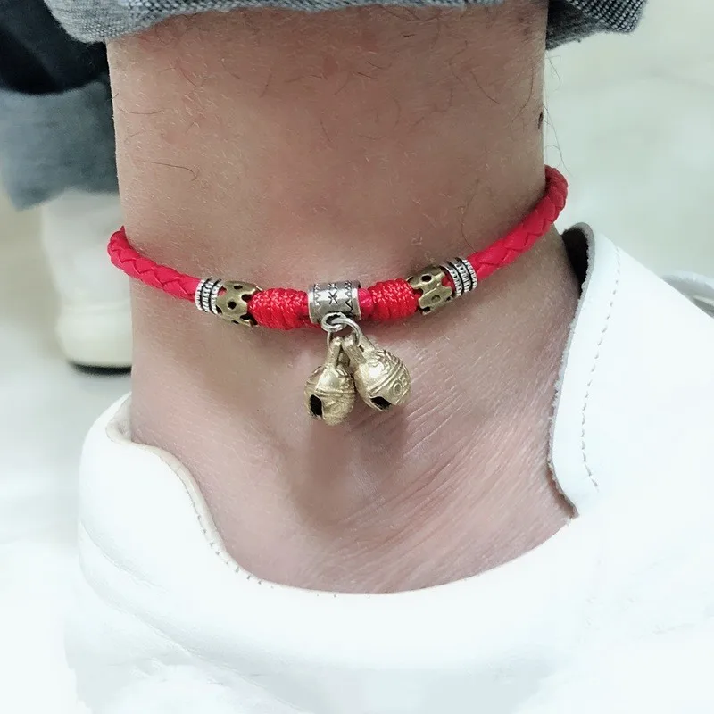 Новинка колокольчики круглый Boho ножной браслет цепь Лодыжка летний браслет Подвеска для щиколотки веревка босиком пляж ноги ювелирные изделия подарок для пары