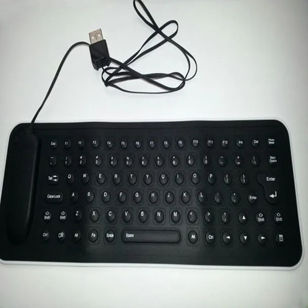 Портативная USB мини Гибкая силиконовая клавиатура для ПК Складная ноутбука