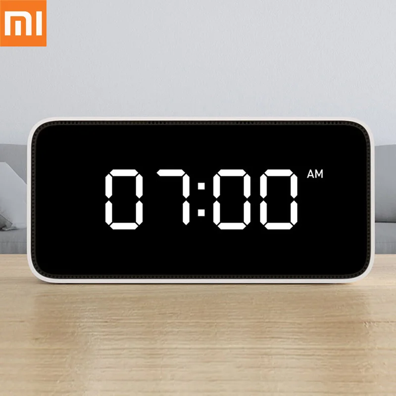 Умные часы Xiaomi Mijia Xiaoai с будильником для голосового вещания настольные из АБС