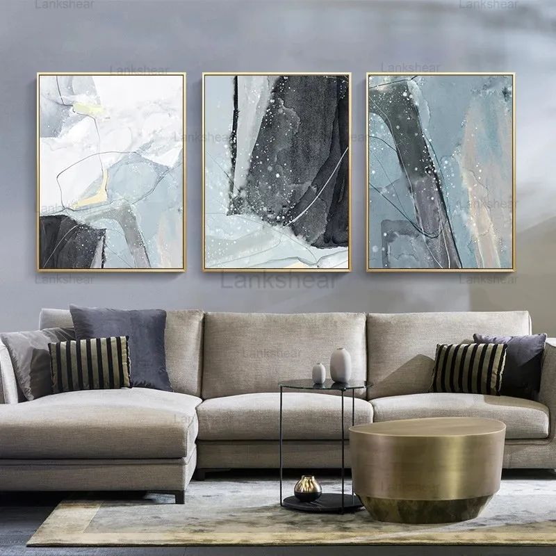 

Morden Canvas Painting Watercolor Line Prints Art Posters Prints Abstract Art Wall Ink Painting Pictures Living Room Home Decor