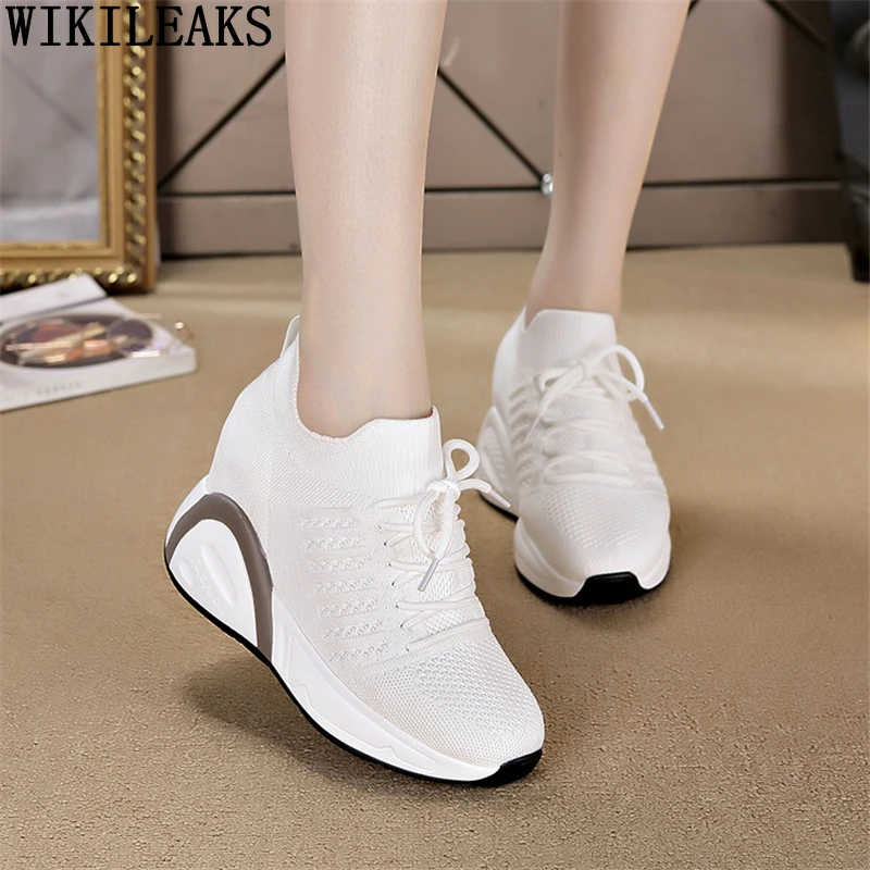 

Wedge Sneakers Elevator Shoes Women Fashion Height Increasing Shoes Luxury Woman Vulcanize Shoes Platforms Zapatillas Mujer 2023
