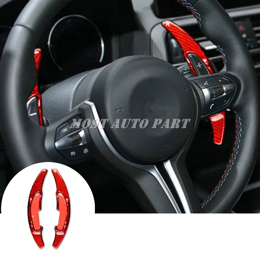 

Лопасть переключатель рулевого колеса из углеродного волокна, удлинитель для BMW M2 F87M3 F80 M4 F82/F83 M5 F10 M6 F12, красный/черный