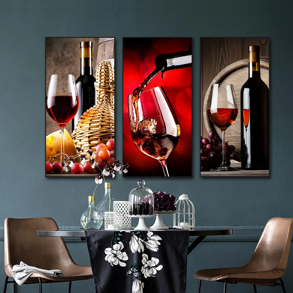 

Wine, Wine Glass Vintage Aesthetic Canvas Paintings Europe Artwork Wall Posters Pictures Prints Living Room Bedroom Decoration