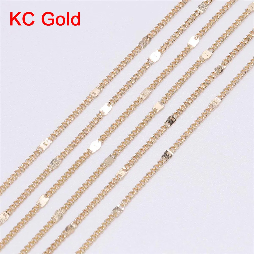 5 м/лот тонкая цепочка из сплава золотого и серебряного цветов для