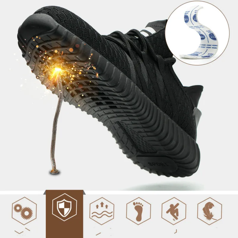 Мужские рабочие ботинки со стальным носком мужские Противоударные Защитные