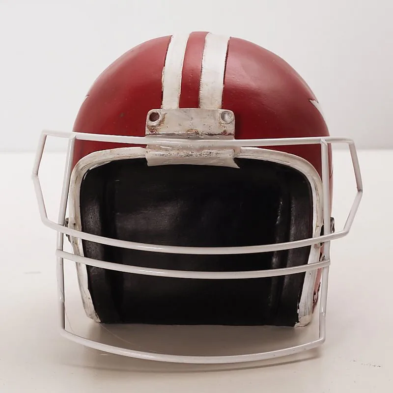 Home Decoration Accessories Retro Motorcycle Football Helmet Creative Resin Crafts Souvenir Gift Shop Window Props