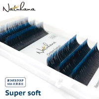 natuhana blue purple red adient eyelash extension individual colored faux mink lashes ombre soft fake eyelashes for makeup tools