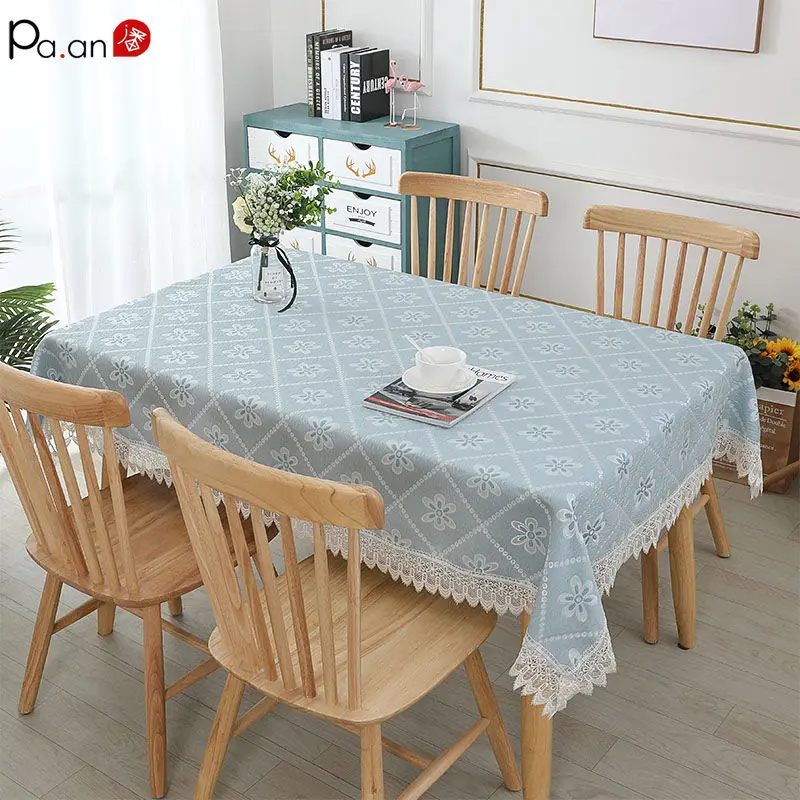 

Прямоугольная скатерть Pa.an, декоративное покрытие для обеденного стола, кружевная ткань, Пыленепроницаемый Чехол, свадебное украшение