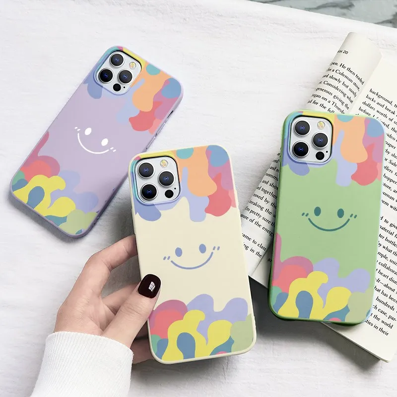 Милые чехлы с радужной улыбкой для Xiaomi Redmi Mi Poco F3 X3 NFC A3 9 SE 9T 10T 10 11 Lite Note 8 Pro s 10s 8T 7 5 9C