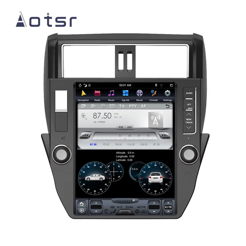 Автомобильный DVD-плеер в стиле Tesla на Android 8 GPS-навигатор для TOYOTA Land Cruiser Prado 150 2010-2013