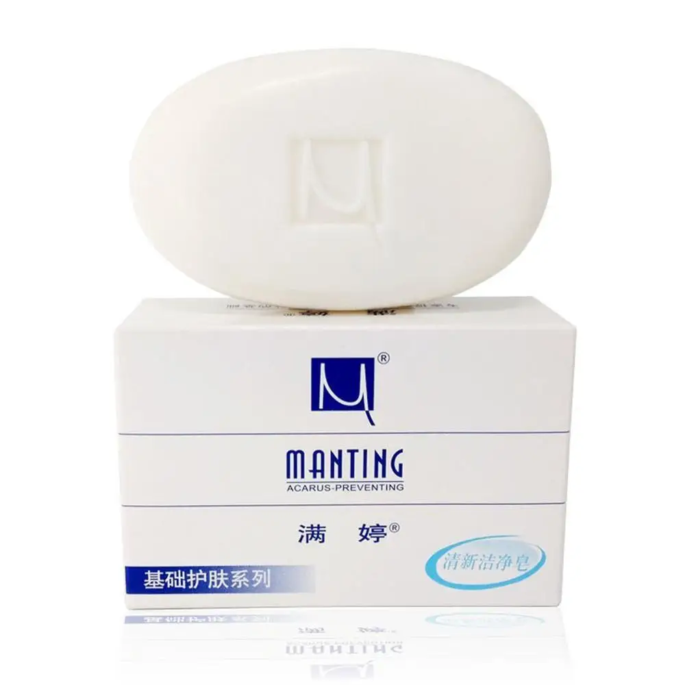 

MANTING Mites Acarus Acari Bacteria Removing Body Face Skin Oil Control Fresh Clean Soap Acne Care Soap Herbal Handmade Soap New