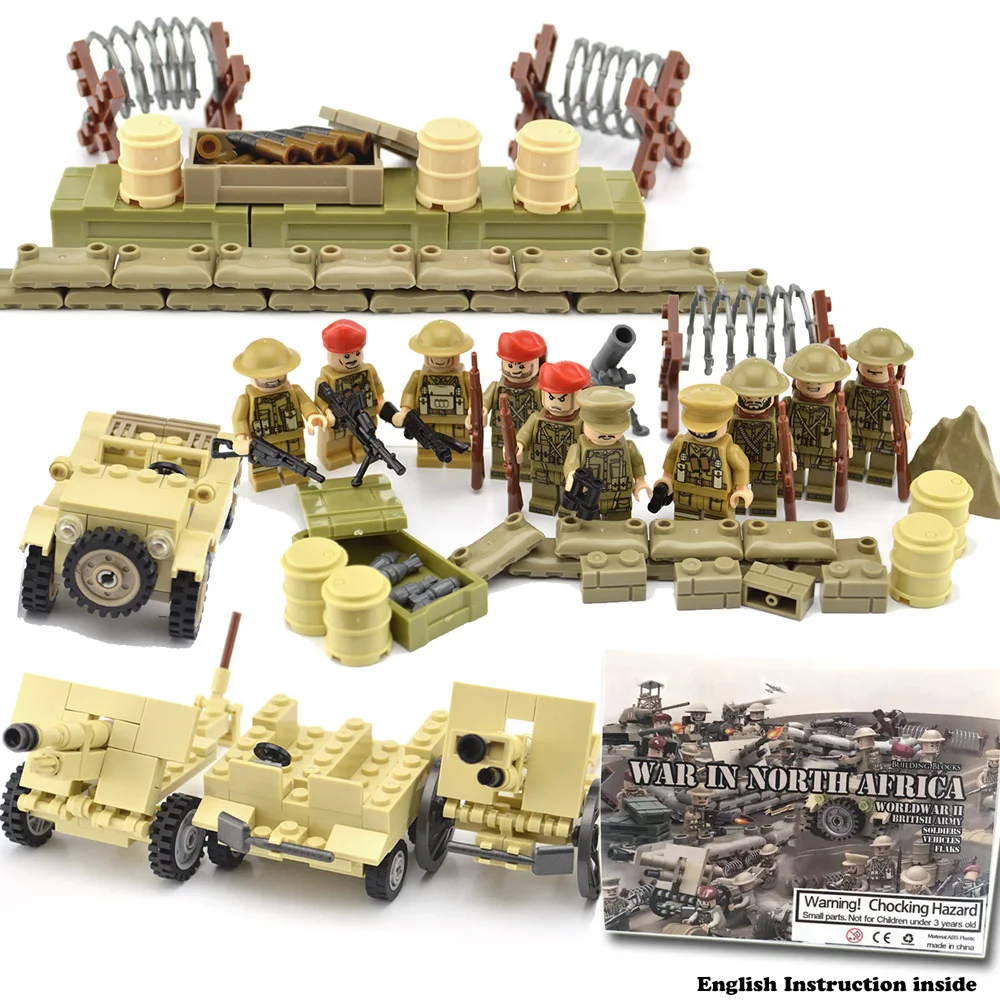 Новые блоки ww2, военные армейские, армейские наборы, фигурки, строительные блоки, игрушки для мальчиков, для детей, США, России Великобритании