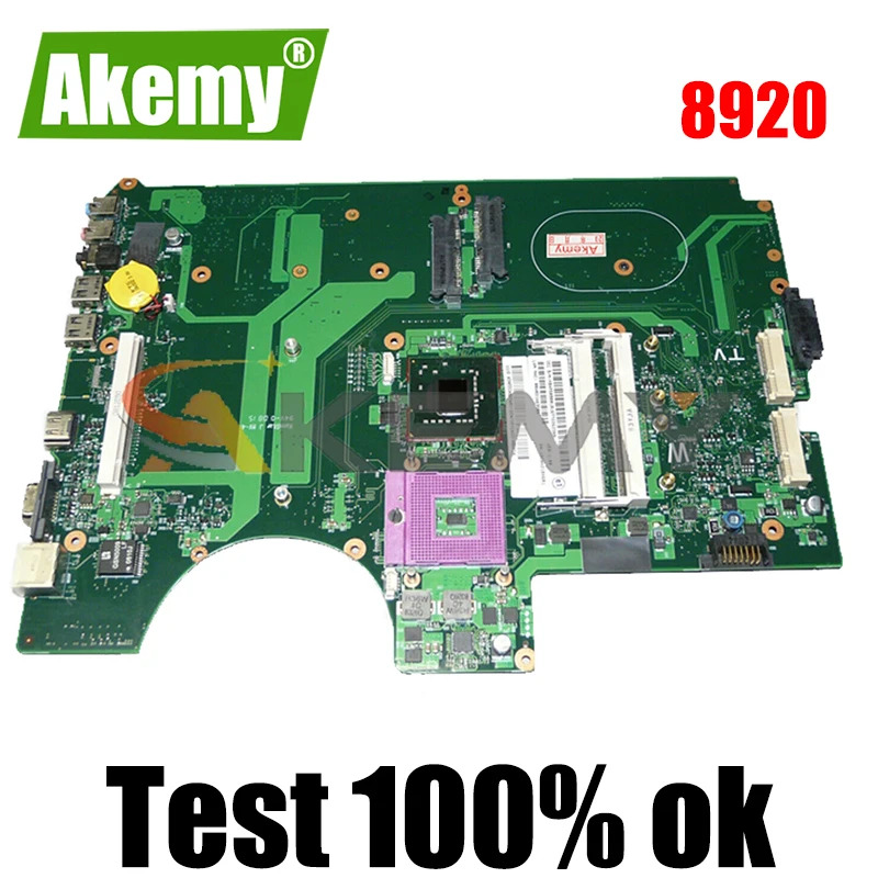 

Материнская плата AKEMY 6050A2184601-MB-A02 MBAP50B001 MB. Ap50b. 001 для ноутбука acer aspire 8920, 965PM DDR2 со слотом для графики