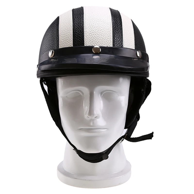 Винтажный мотоциклетный шлем POSSBAY Casco Moto Kask для скутера козырек на половину лица