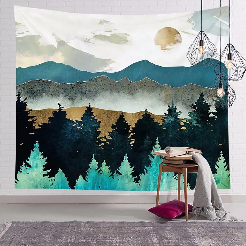 Современный минималистский гобелен с пейзажем Nordic ресторан Спальня ночной фон