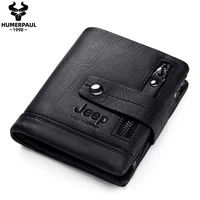 humerpaul cowhide genuine leather men wallet coin purse mini card holder portfolio portomonee male walet pocket high quality