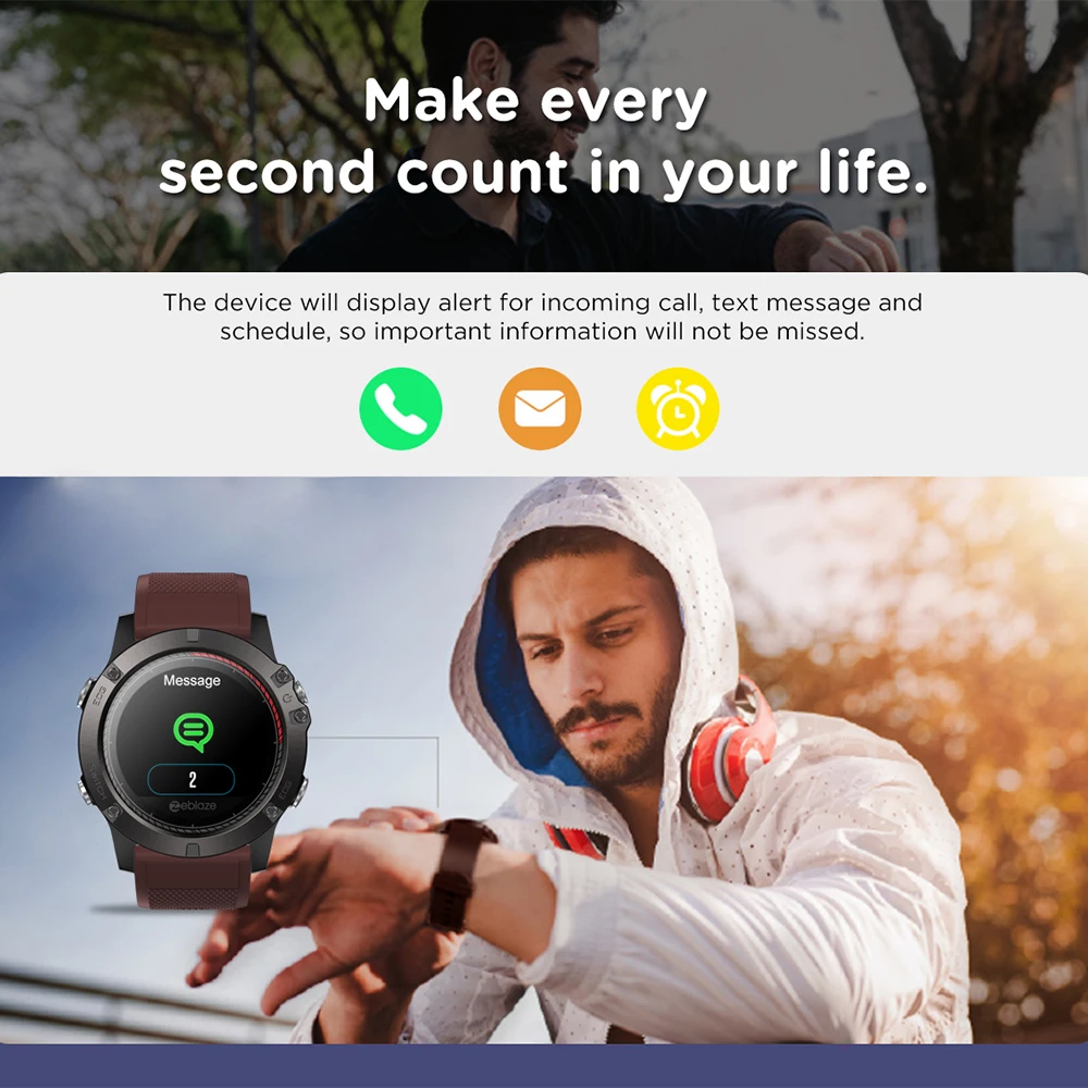 Zeblaze VIBE 3 Pro Полный Круглый монитор сердечного ритма умные спортивные часы светодиодный шагомер с подсветкой 5ATM водонепроницаемые умные часы для мужчин