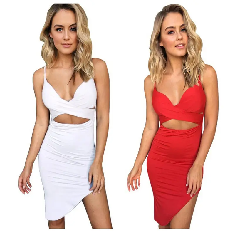 

Sleeveless Solid Summer Prom Party Dress Women 2017 Strap Strappy Pencil Midi Sheath Bodycon Dresses Casual Sexy Woman Clothes