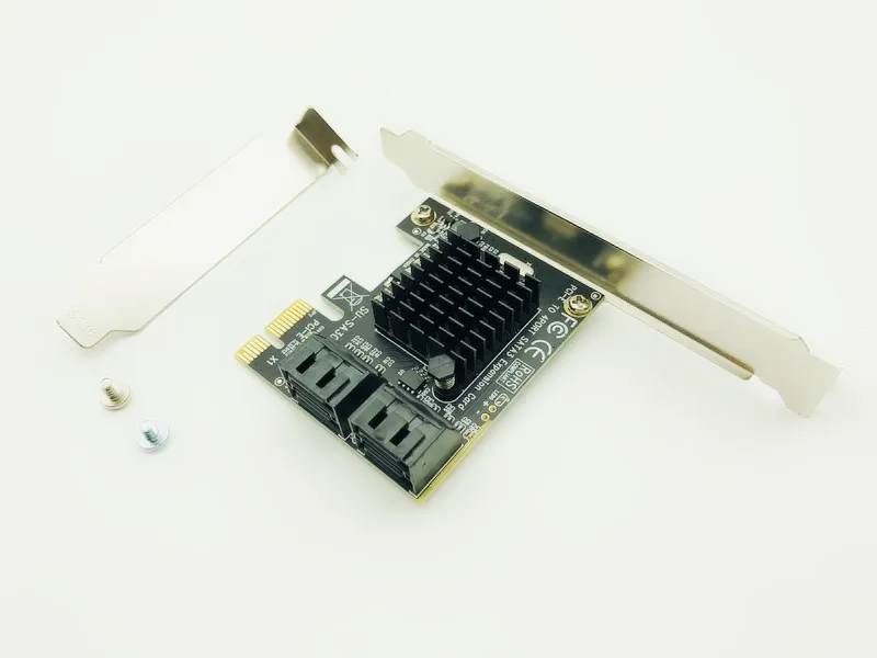Плата расширения PCI E Express на SATA 3 0 с кронштейном 4 порта III 6 Гбит/с|Платы расширения|
