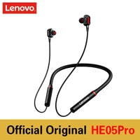 new original lenovo he05pro bluetooth 5 0 earphone hanging neck in ear sports running headset magnetic wireless earphones ipx5