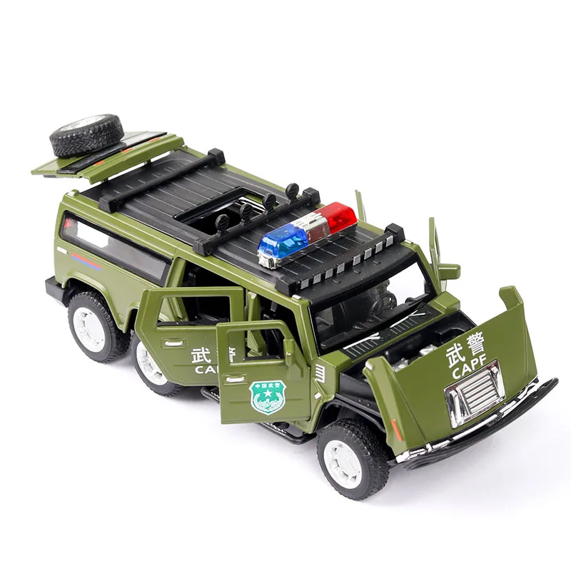 

6 Wheels Hummer Diecasts & Toy Vehicles Model Car 1:32 Metal Alloy Simulation Pull Back Toys For Kids Gifts For Children