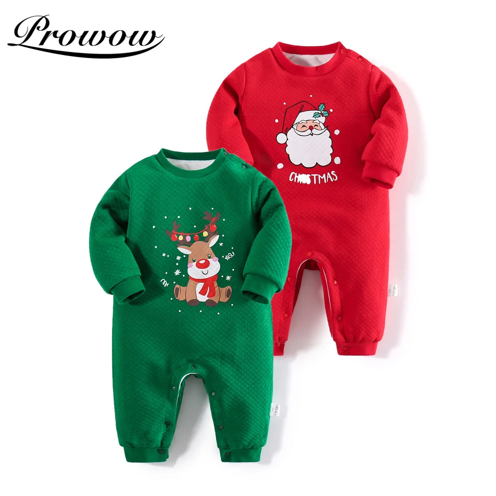 

Prowow Christmas Baby Boys Clothes Casrtoon Kids Toddler Costume Xmas Elk Overalls For Children Clothing Festival Baby's Rompers