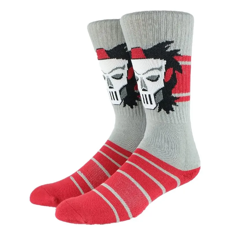 Толстые мужские высокие носки с черепом (махровая стопа) | Мужская одежда