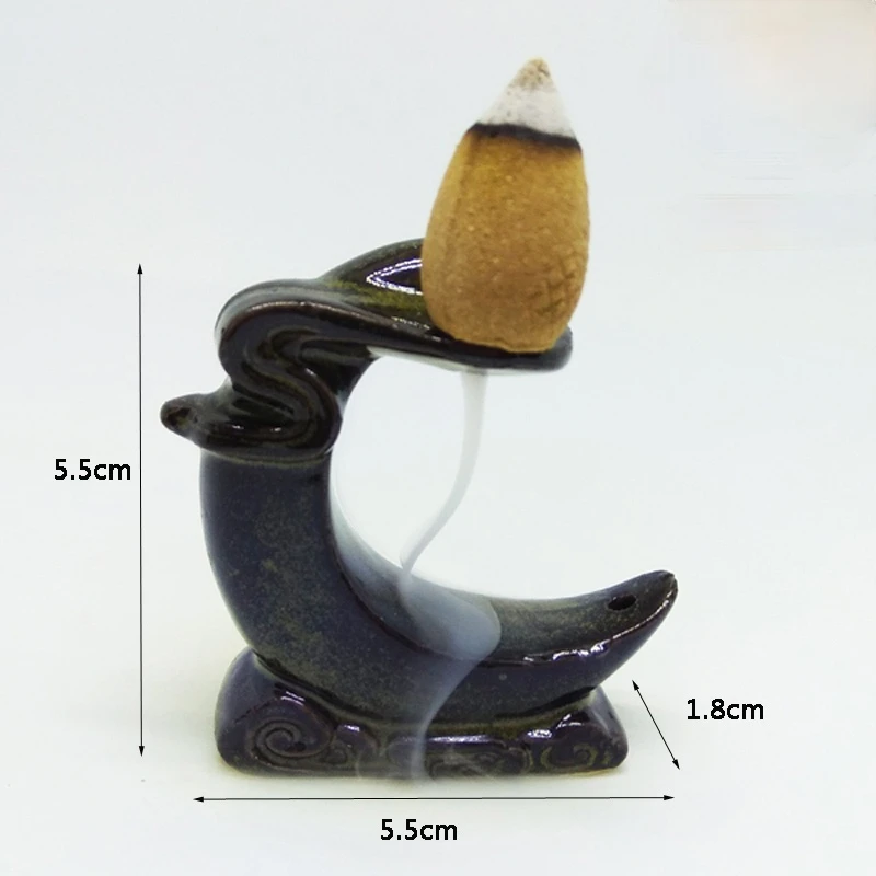 The Moon Bay Ладан держатели Керамика мини конусная кадильница дым обратный горелки