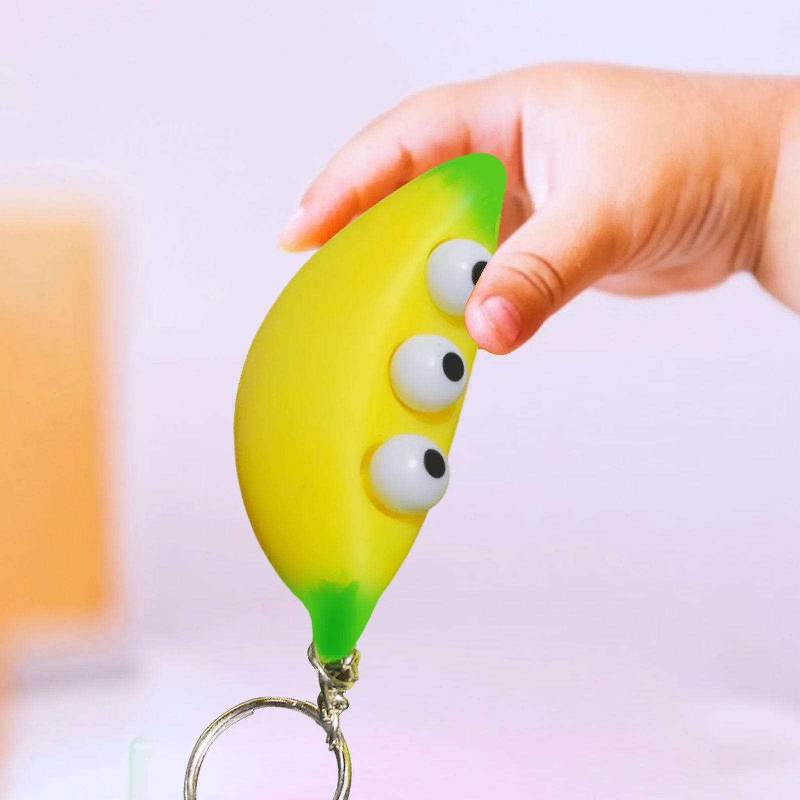 

Banana Keychain Fidget Toys Sensory Toys Simple Dimple Toys Anti-Stress Squeezing Toys Schoolbag Decoration For Children Adults