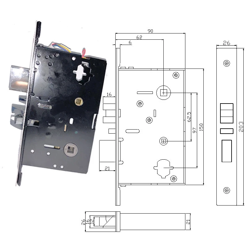 

Security Smart Door Lock Wifi TTLock App Electronic Door Lock Intelligent Door Locks Press Screen Digital Password Keyless Lock