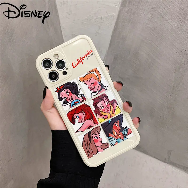 

Disney Princess on The Run for IPhone 7/8P/X/XR/XS/XSMAX/11/12Pro/12mini Cartoon All-inclusive Lens Anti-drop Phone Case