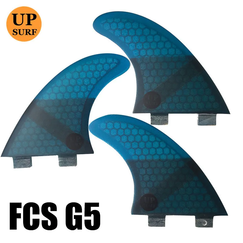 FCS G3/G5 плавники Quilhas FCS плавники для серфинга сотовый плавник из стекловолокна 4 цвета - Цвет: G5 blue
