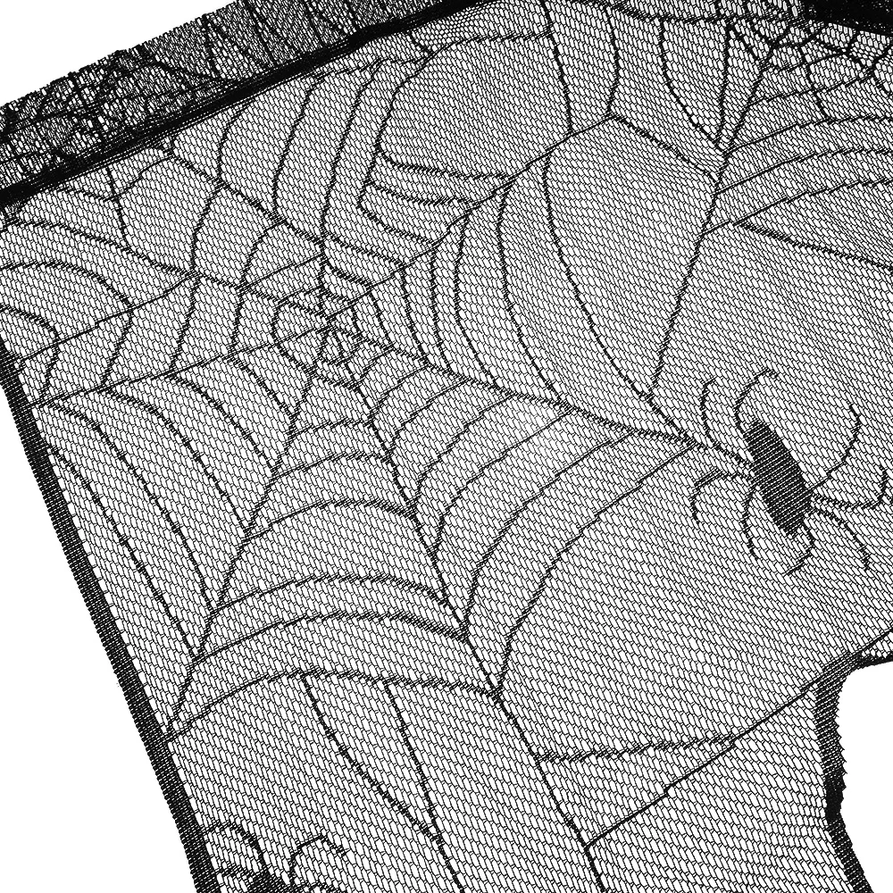 

Haunted House Gothic Black Lace Spider Web Table Cloth Curtains Halloween Decor