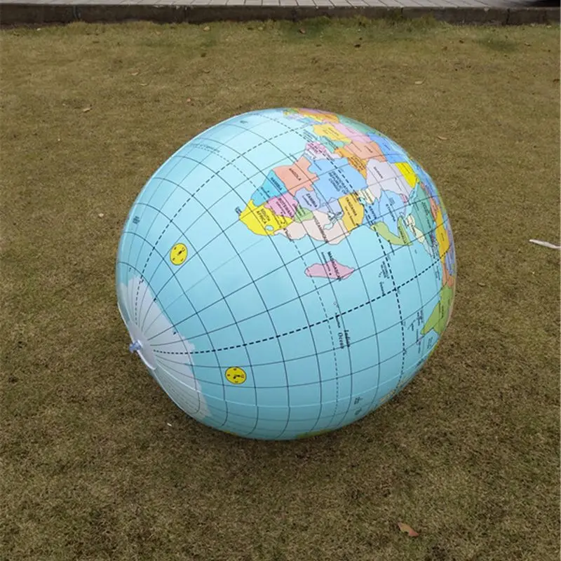 

OOTDTY Jumbo Inflatable Globe 90CM Early Educational Inflatable Earth World Geography Globe Map Balloon Beach Ball Kids Toy