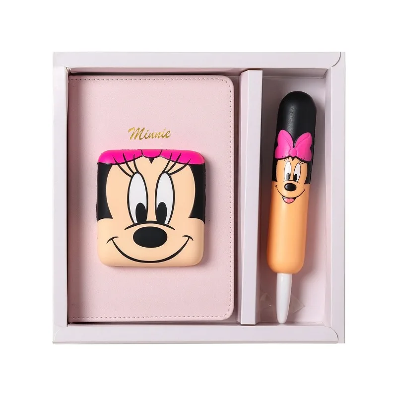 

Genuine Disney Mickey Minnie Rubber Decompression Children's Notebook Disney Mickey Minnie Kawaii Figure