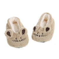 house fuzzy slipper women winter fur contton warm plush non skid grip indoor home fluffy lazy female mouse ears embroidery shoes