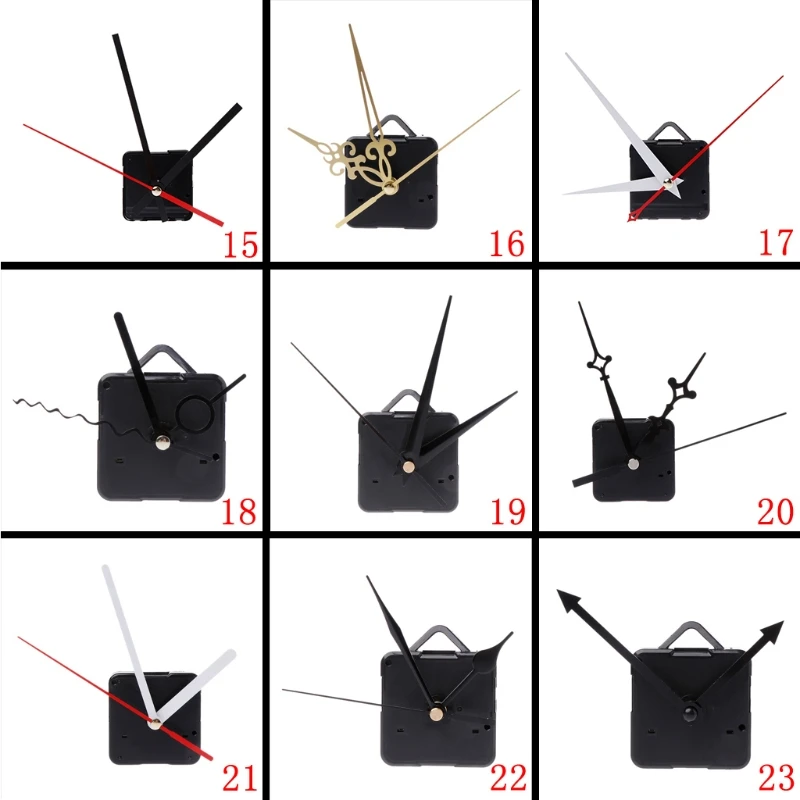 P82D DIY Quartz Clock Movement Mechanism Non Ticking DIY Wall Clock Mechanisms with Hands Set for Repair Parts Replacement