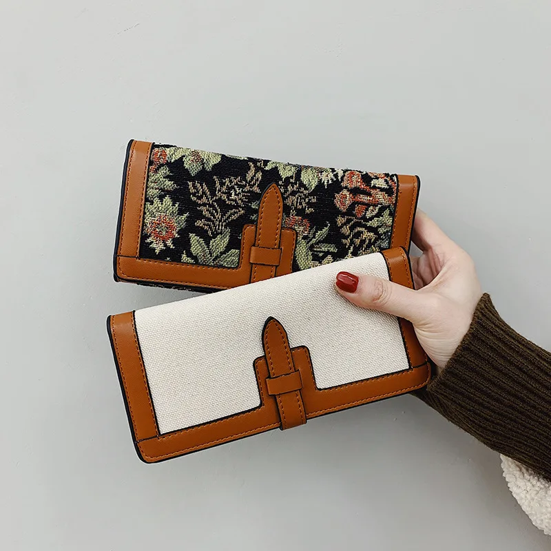 

Women's Wallets and Purses Luxury Classic Designer Embroidery Petals Vintage Passport Card Bags Id Bank Holders Money Clips 2021