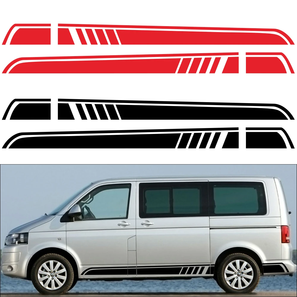 

2 pezzi Auto adesivo striscia laterale lunga Auto vinile pellicola decalcomanie automobili per Mercedes Benz Vito Viano classe V
