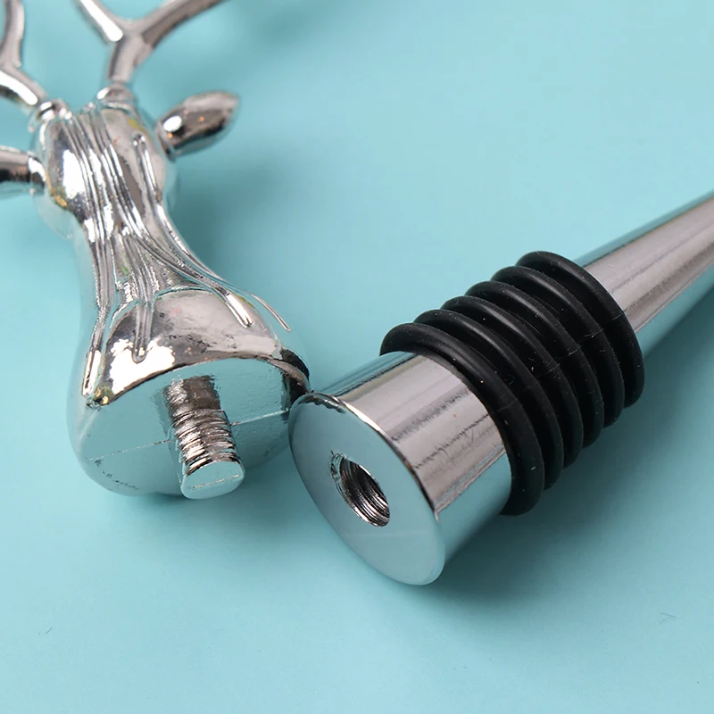 

1Pcs Stainless Steel Deer Stag Head Wine Pourer Unique Wine Bottle Stoppers Wine