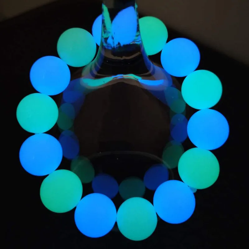 Круглые бусины из натуральных камней светящиеся в темноте женские Украшения для