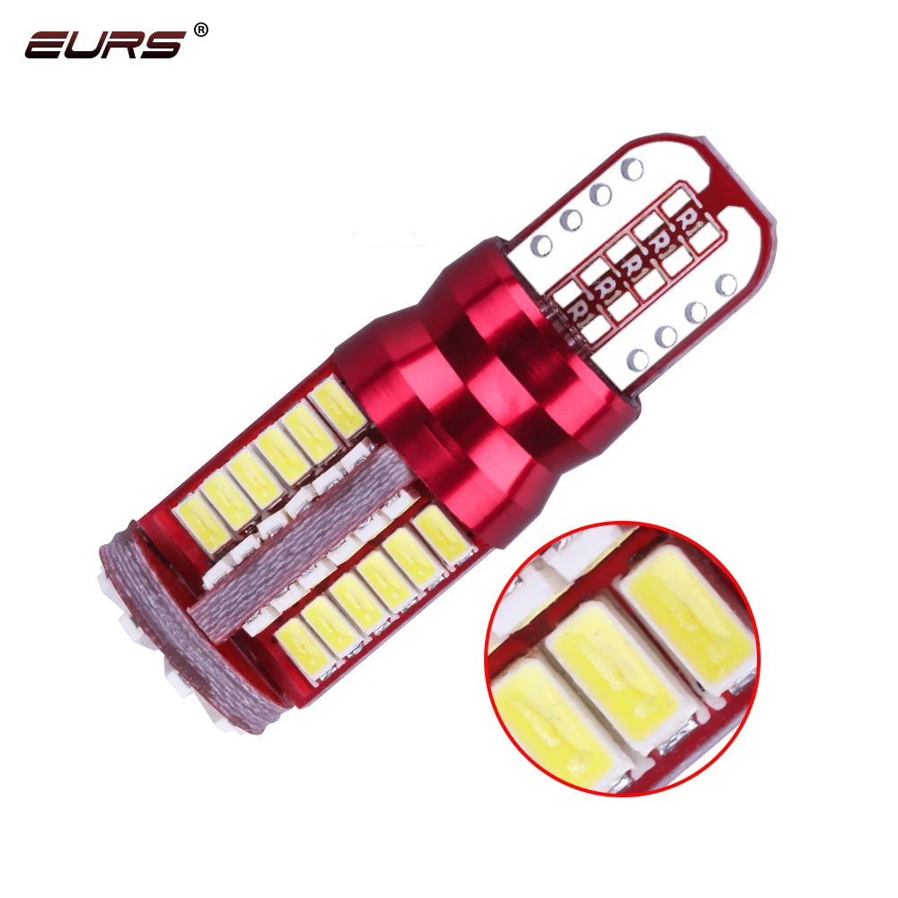 

EURS T10 168 192 W5W 57 SMD 3014 LED Canbus No Error Car Marker Light Parking Lamp 57smd Motor Wedge Bulb White Red Blue Yellow