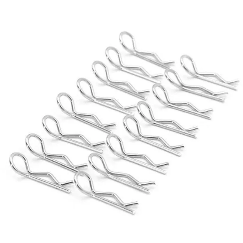 50Pcs Stainless Steel Body Clips Shell Cover Pin Bend for 1/10 RC Car Remote Control Toys Hsp Redcat Exceed Spare Parts | Игрушки и