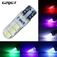 10pcs t10 192 w5w 6 smd 5630 led silica gel waterproof wedge light 6smd 5730 silicone car parking light auto clearance lights