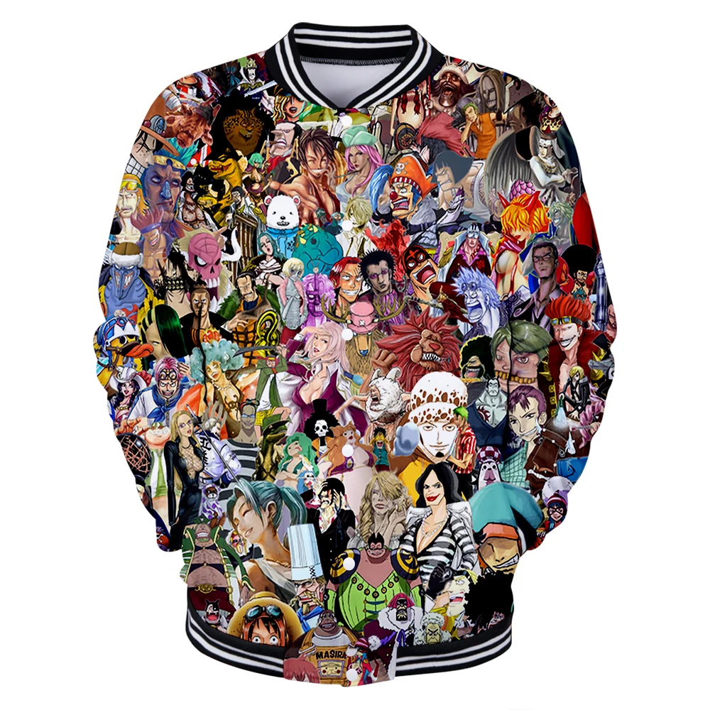 Бейсбольная куртка бомбер с 3D принтом для мужчин и женщин цельный пиджак длинным