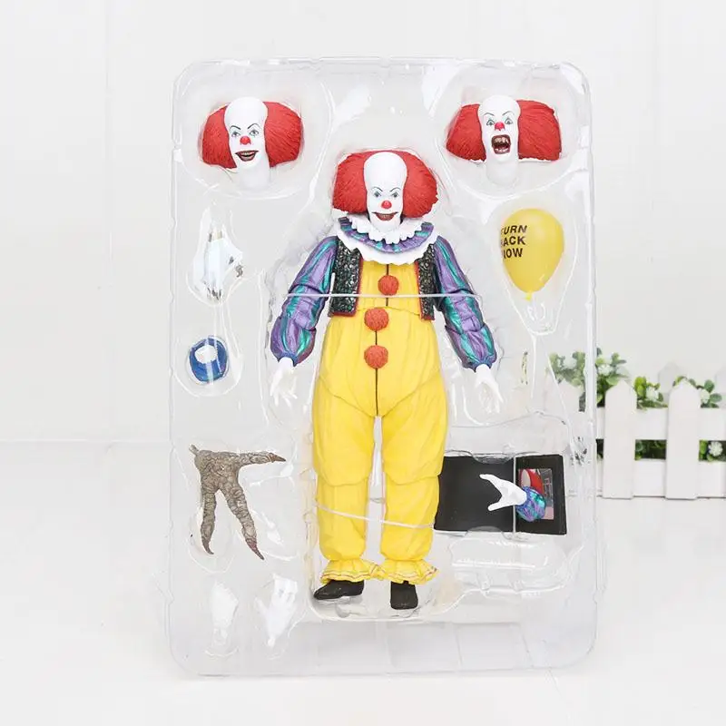 wallet no box 18 см NECA Pennywise 1990 Стивен Кинг это Pennywise Джокер клоун neca Хищник Джокер фигурка игрушки куклы - Цвет: wallet no box