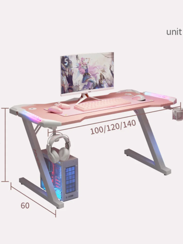 Модный розовый стол со стрелками компьютерный семейный анкер милый игровой для