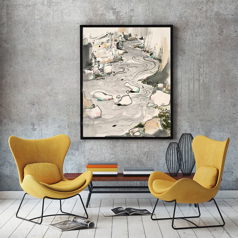 Китайская черно белая живопись по номерам ручная работа картины маслом