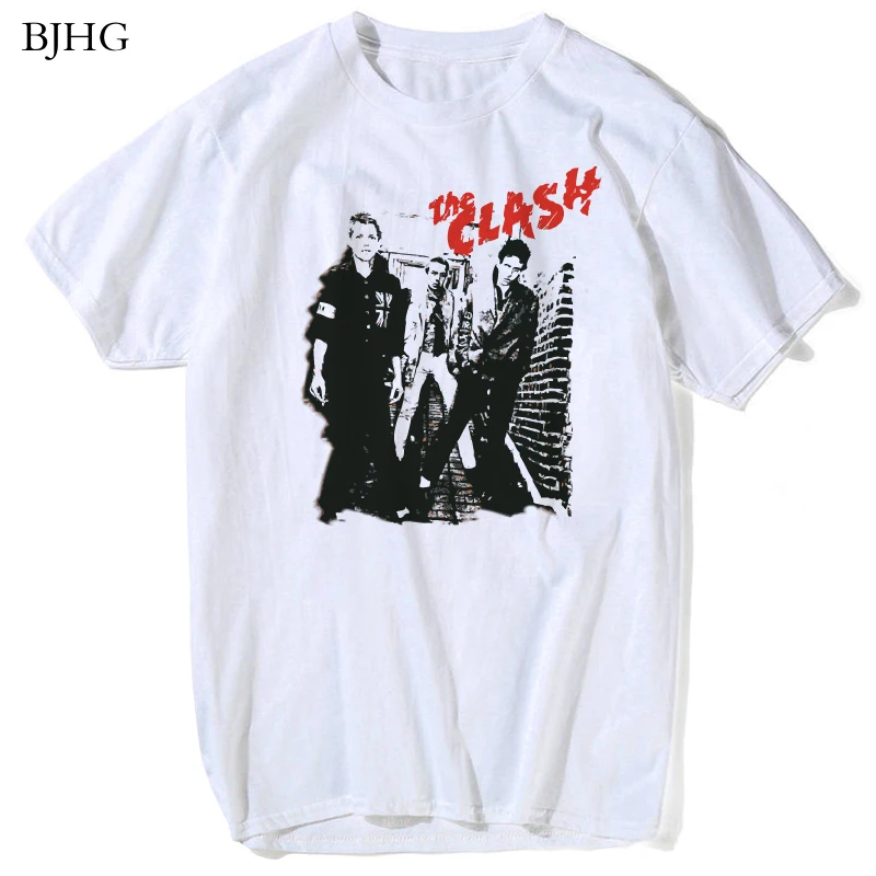 BJHG 2020 Мужская и женская футболка с принтом рок-группы The Clash летняя круглым
