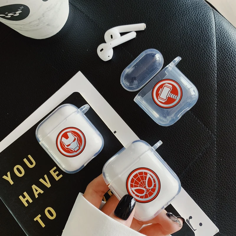 Marvel Человек паук Железный человек беспроводной Bluetooth наушники крышка для Apple Airpods